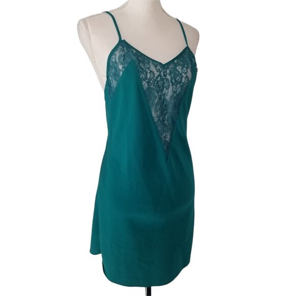 Vintage Victoria's Secret Gold Label Green Nightie Teddy Nightgown Size … - Picture 1 of 8
